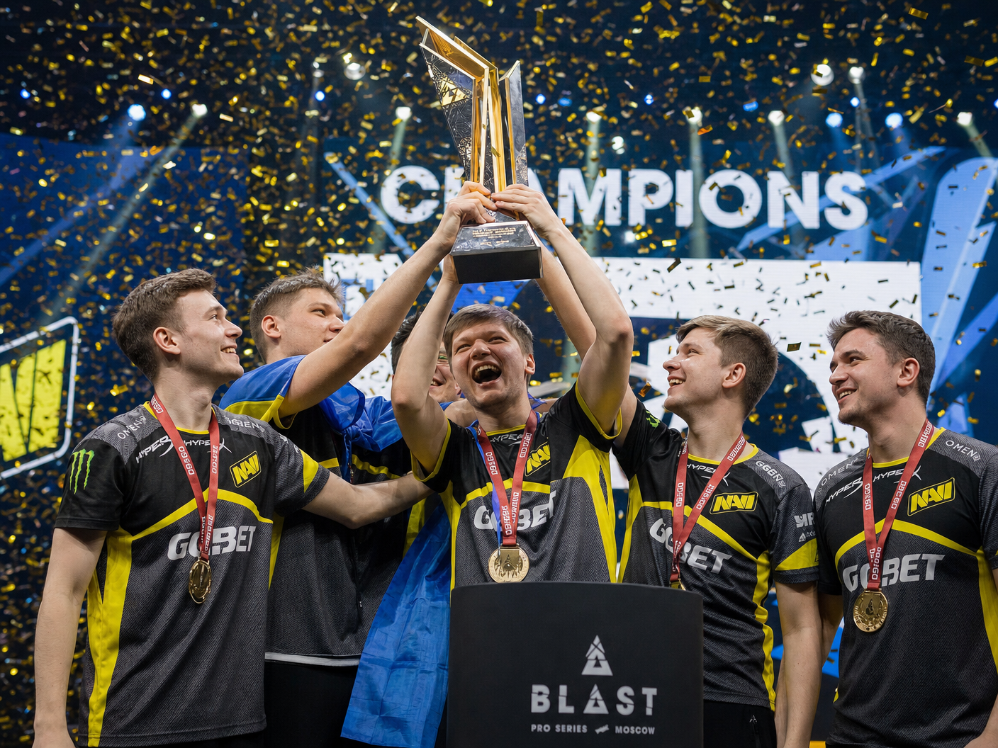 Esports championship trophy ceremony